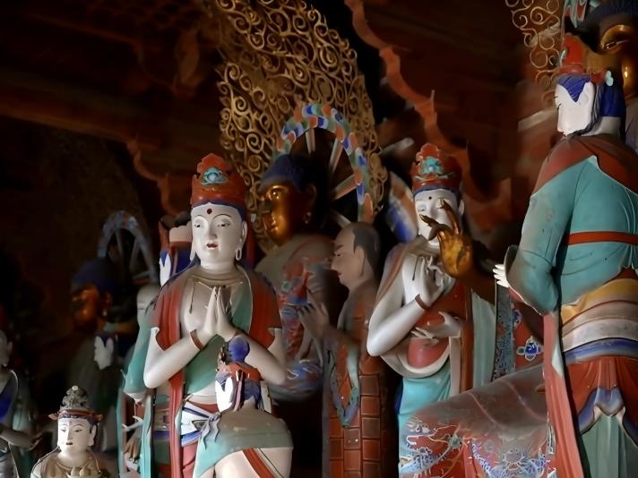 五台山佛光寺东大殿唐代彩塑